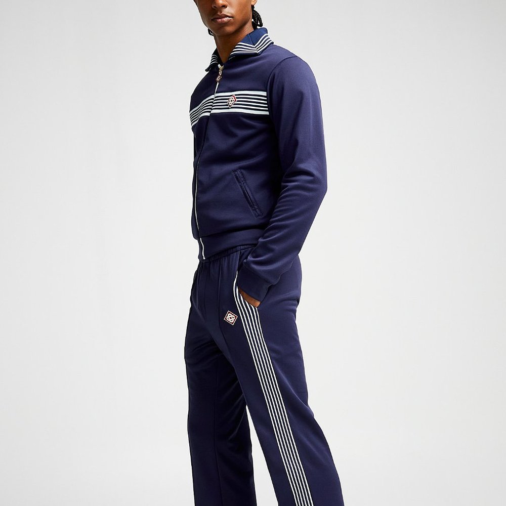 BNWT SS24 CASABLANCA STRIPED COLLAR TRACK JACKET S